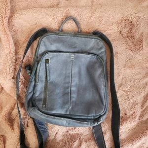 American leather inc. denim blue backpack